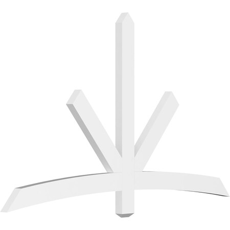 Ekena Millwork Alberta Architectural Grade PVC Gable Bracket, 72"W x 42"H x 2"D x 4"F, 14/12 Pitch GBP072X42X0204ALB00
